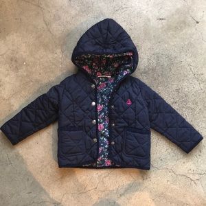 Jojo Maman Bebe quilted hooded French coat
